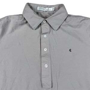 Criquet Golf Polo Performance Shirt Solid Grey Mens Size Med Casual Comfort